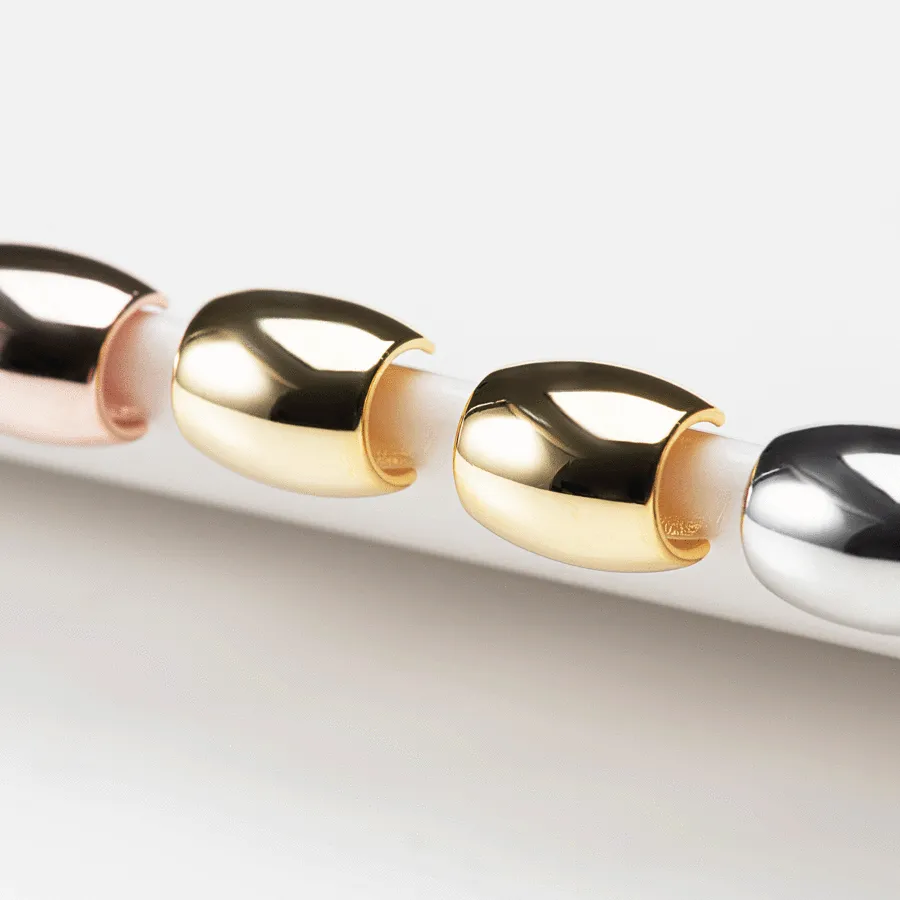 Wide Half Hoops — view 1