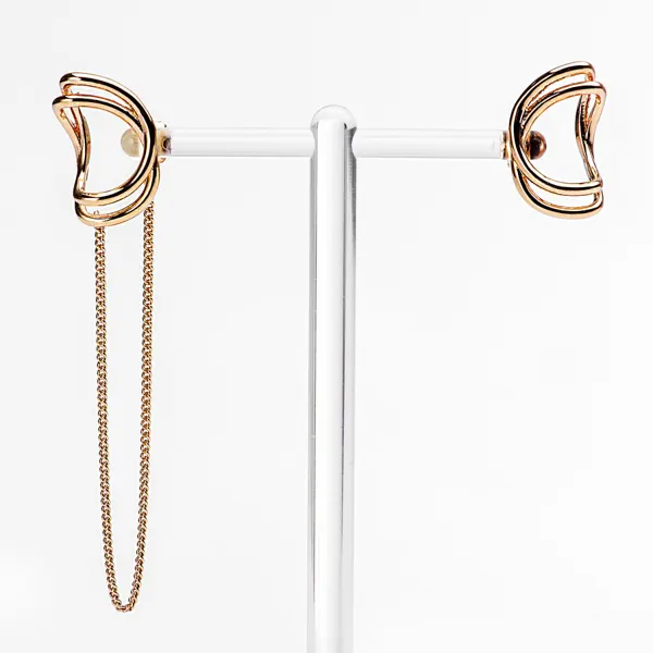Asymmetric D Chain Earrings