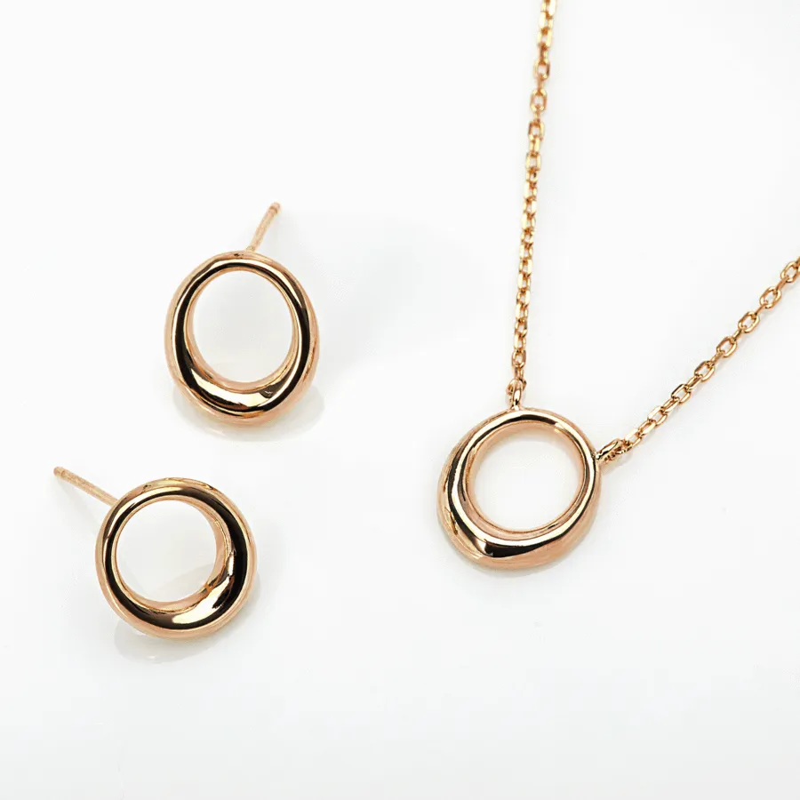 Everyday Oval Earrings & Necklace — view 1