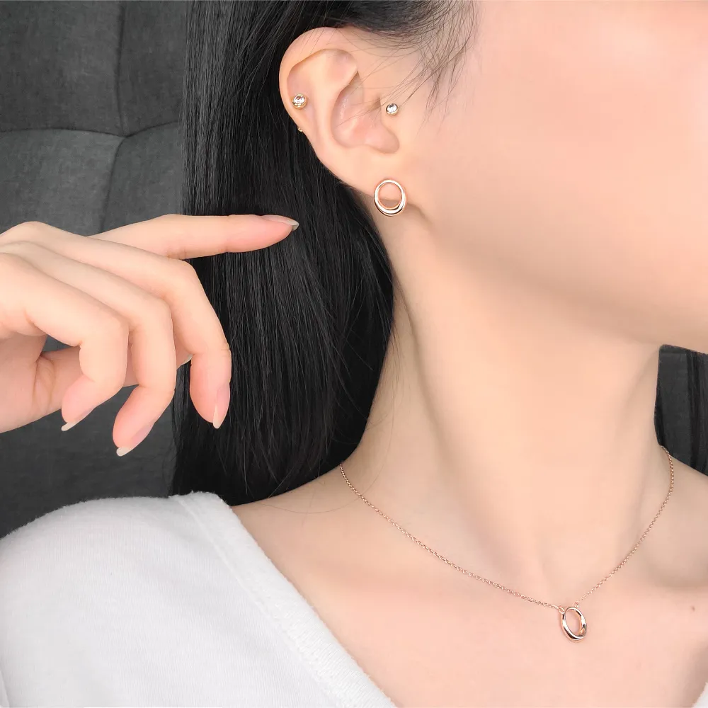 Everyday Oval Earrings & Necklace detail 4
