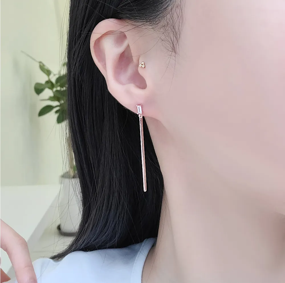 Square Crystal Bar Drops detail 4