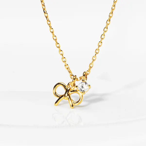 Crystal Bow Necklace