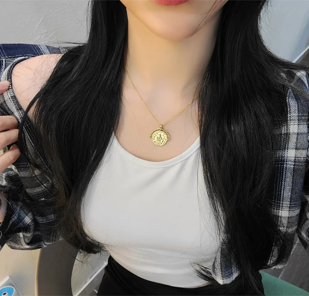 Long Coin Necklace detail 3