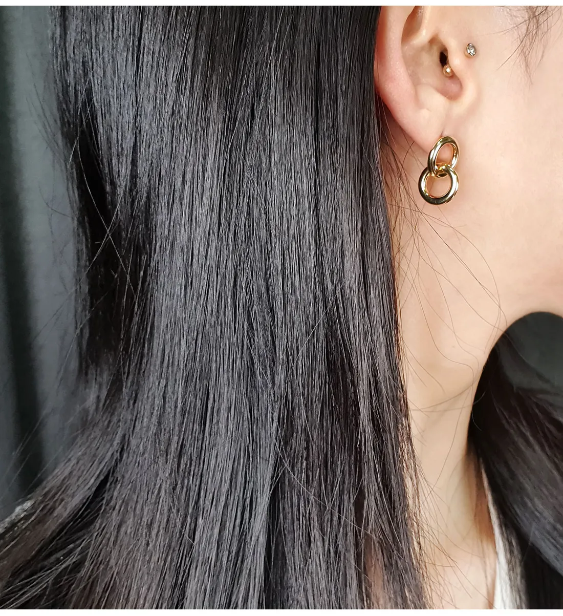 Double Oval Earrings detail 3