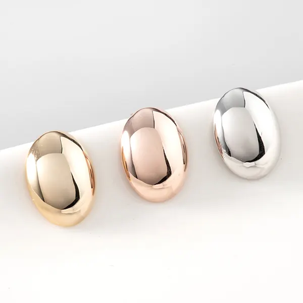 Domed Oval Earrings