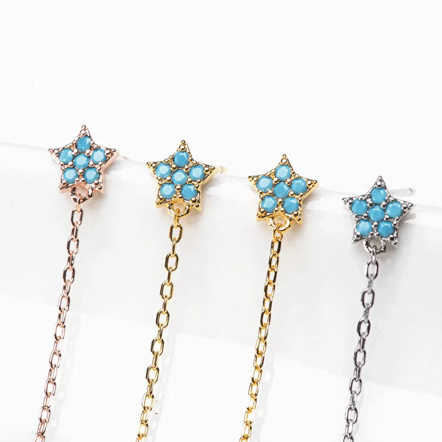 Turquoise Star Drops — view 1