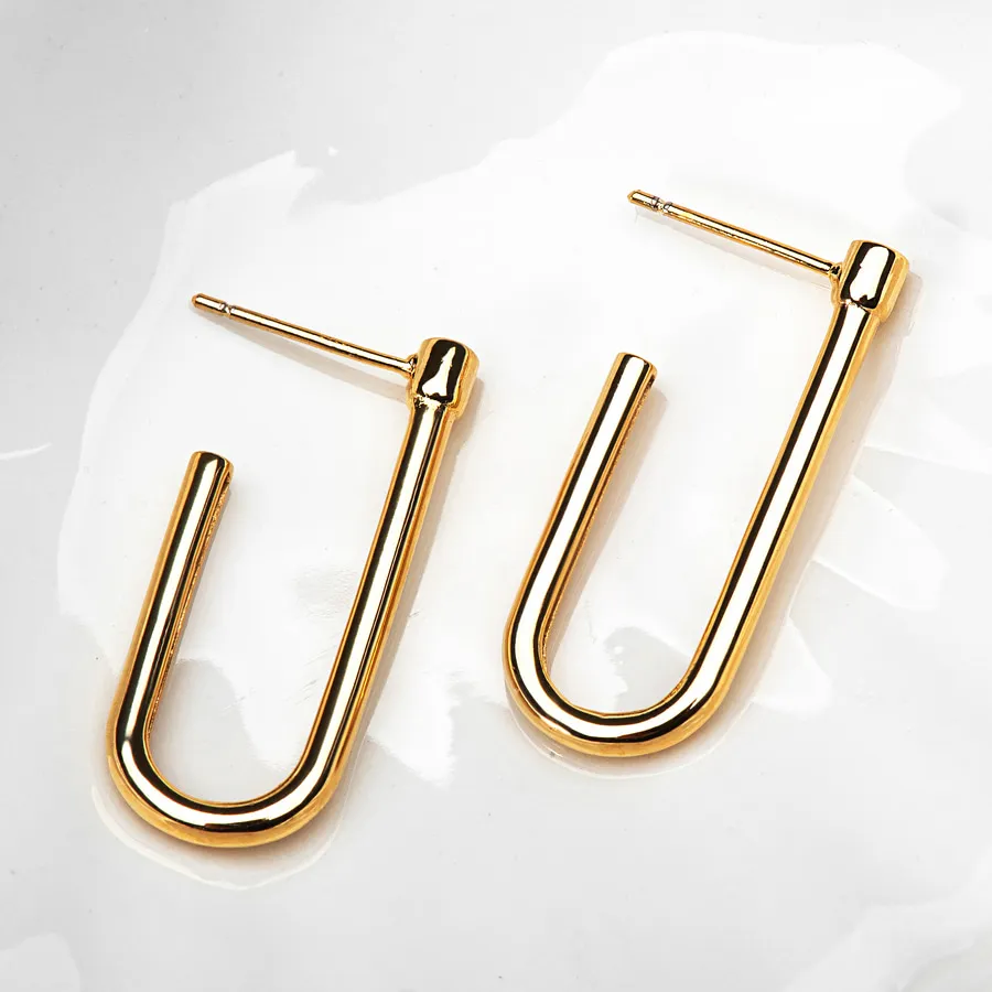 U Line Earrings — view 1