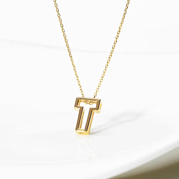 Sculptural T Necklace