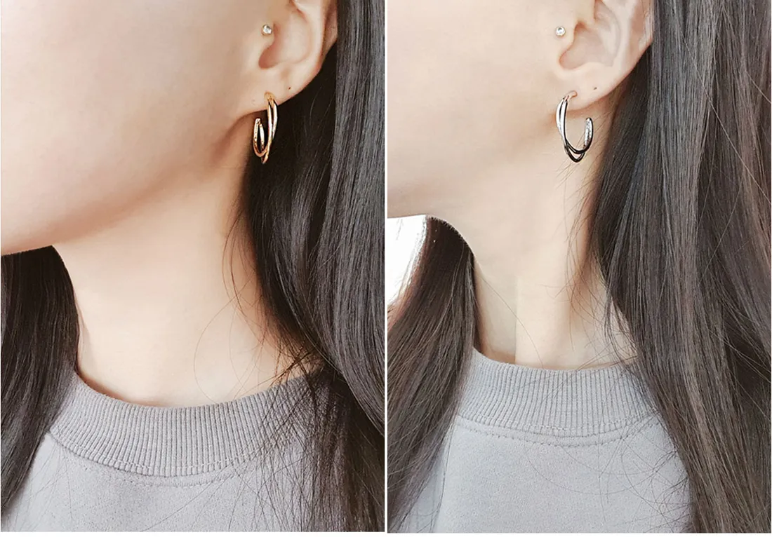 Twisted Half Hoops detail 2