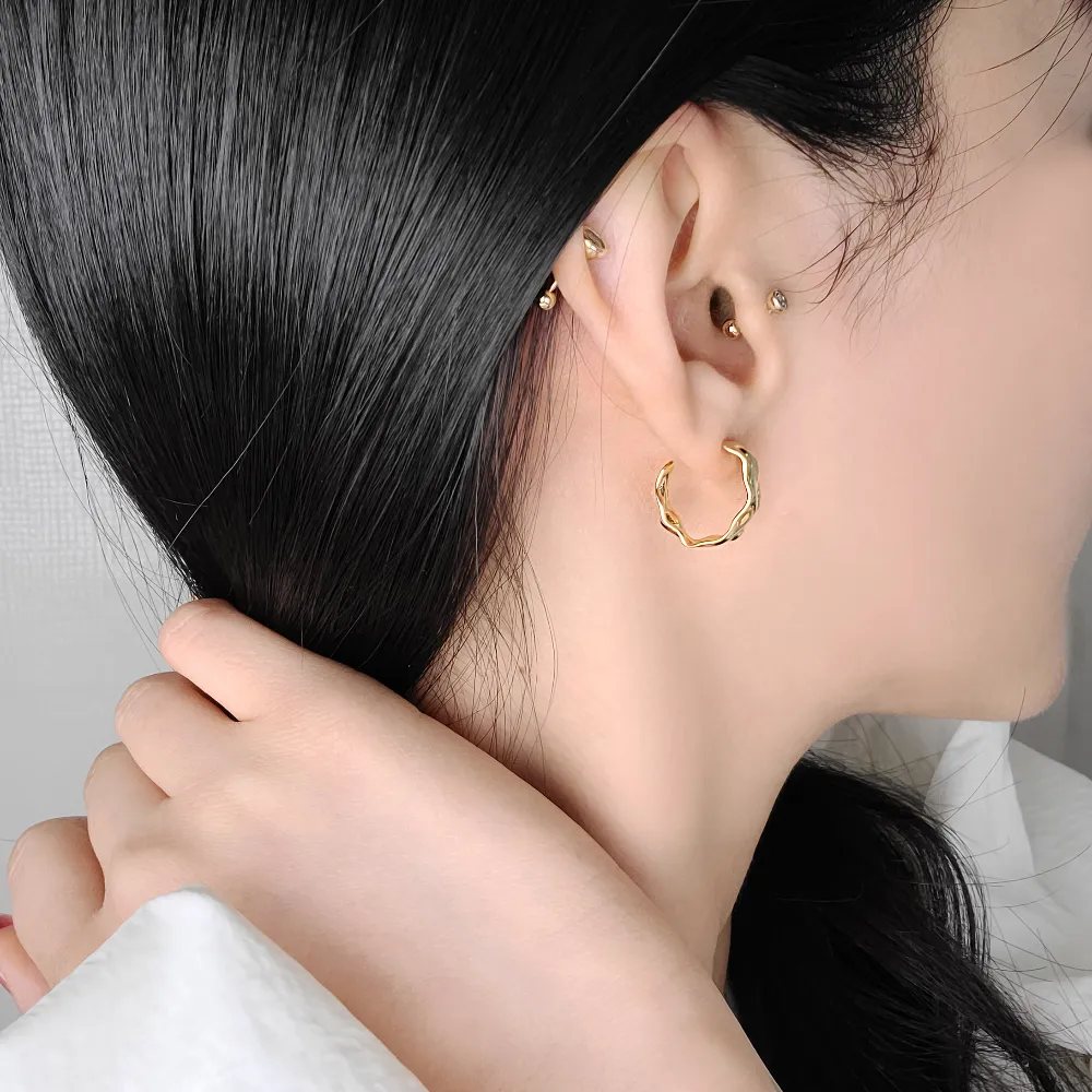 Hammered Half Hoops detail 4
