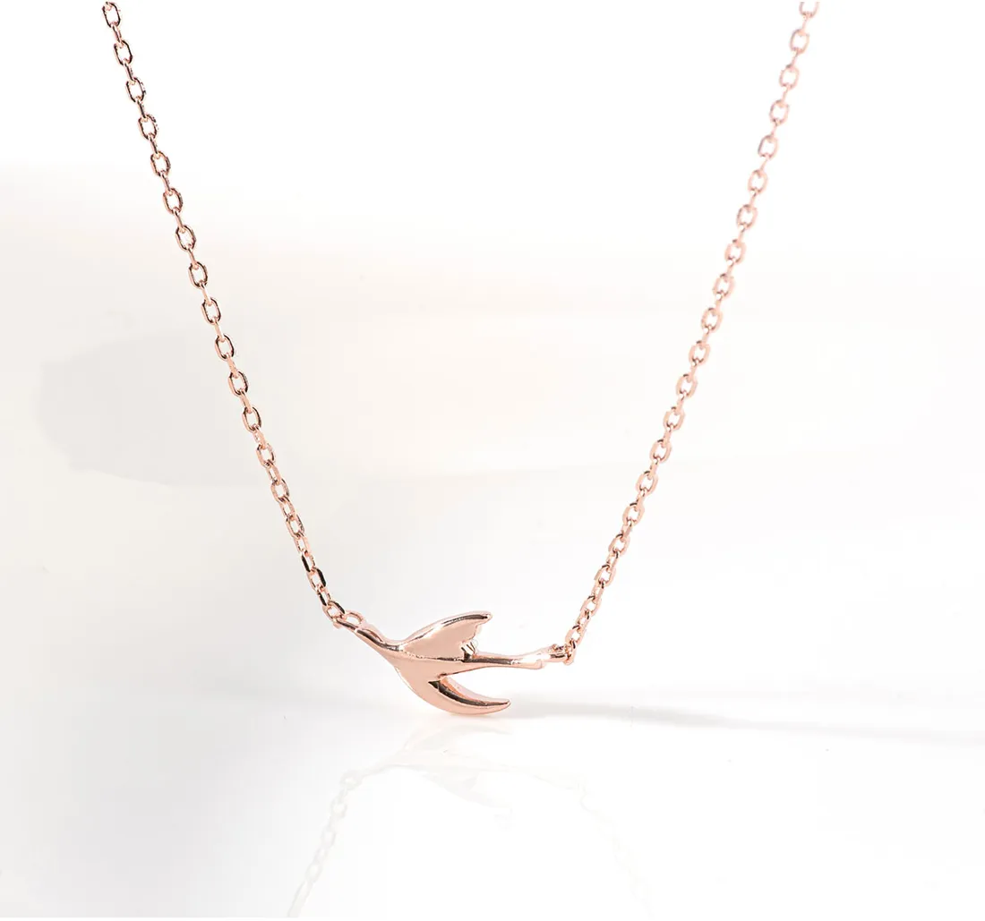 Bird Pendant Necklace detail 4