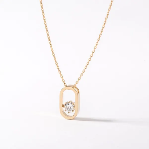 Bold Oval Crystal Necklace