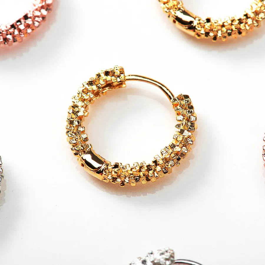 Faceted Disc Huggies — view 1