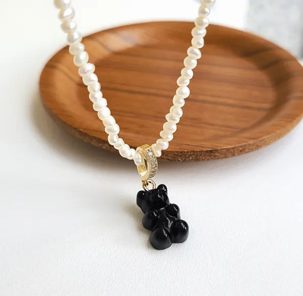 Candy Bear Pearl Necklace