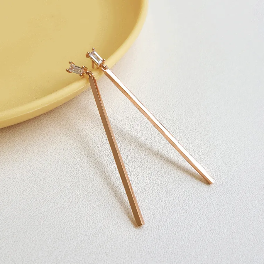 Square Crystal Bar Drops — view 1