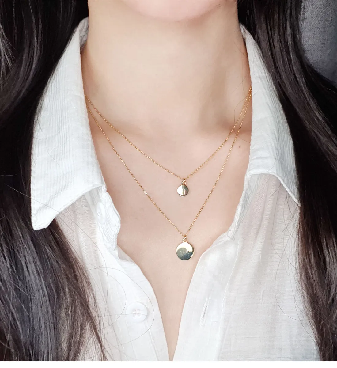 Simple Circle Necklace detail 2