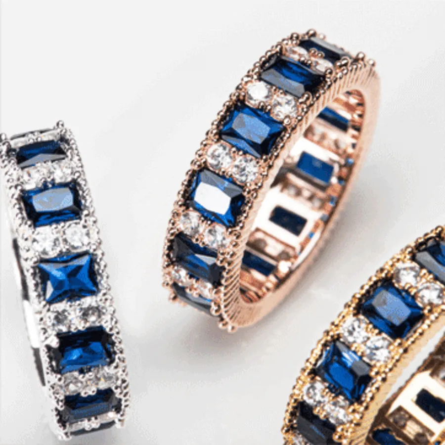Blue Crystal Ring — view 1
