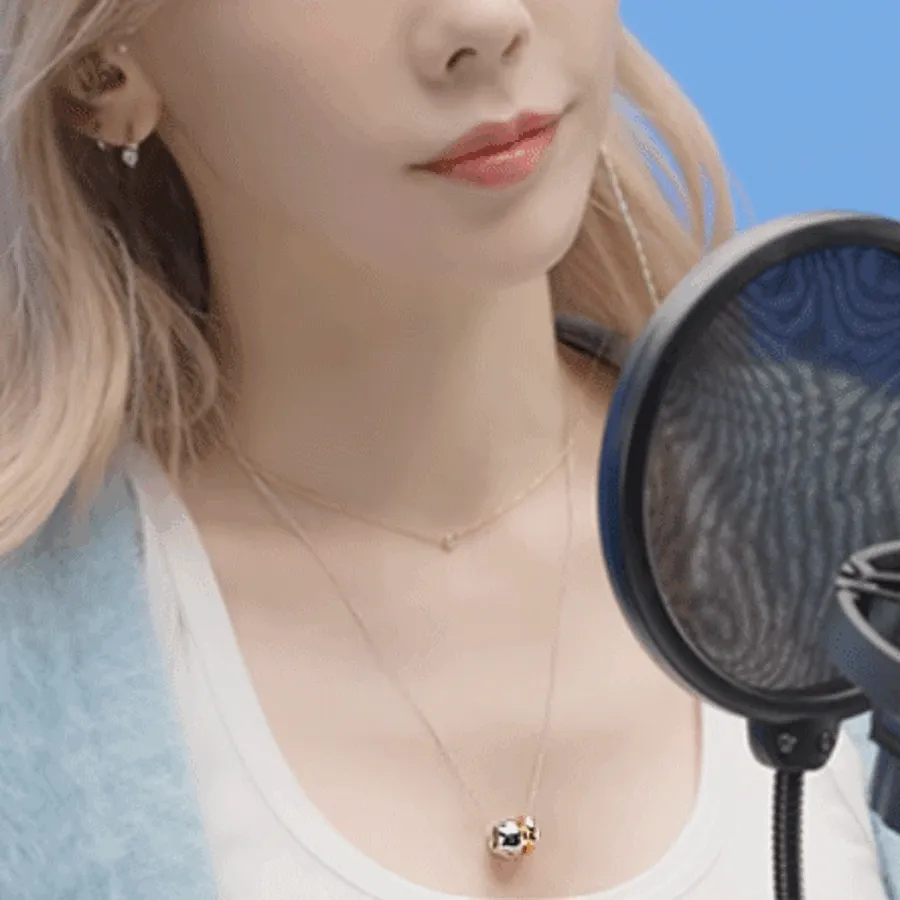 Two-Tone Double Ring Necklace — view 1
