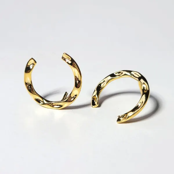 Hammered Horseshoe Earrings