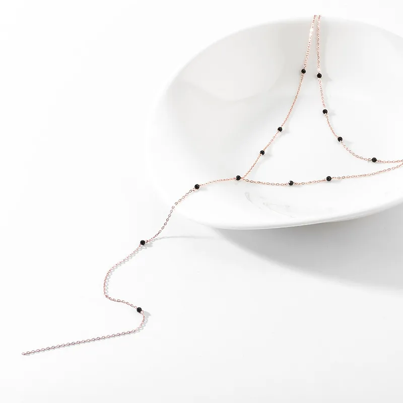 Black Onyx Y Necklace — view 1