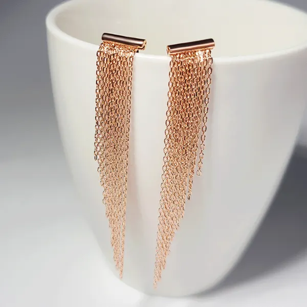 Bar Chain Drop Earrings