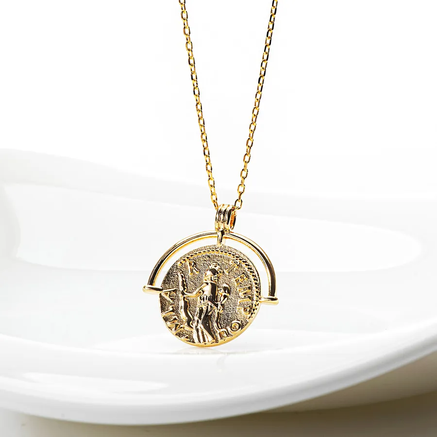 Long Coin Necklace — view 1