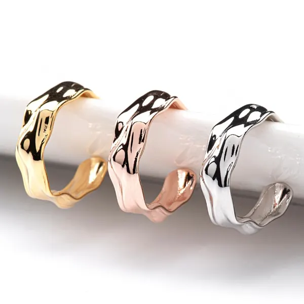 Hammered Half Hoops