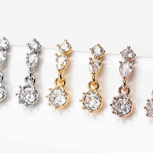Mini Crystal Charm Earrings