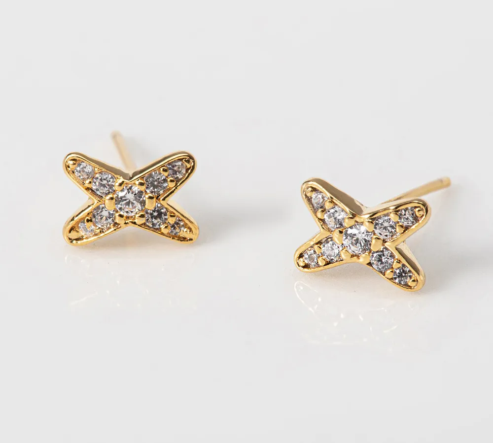 Crystal X Earrings detail 4