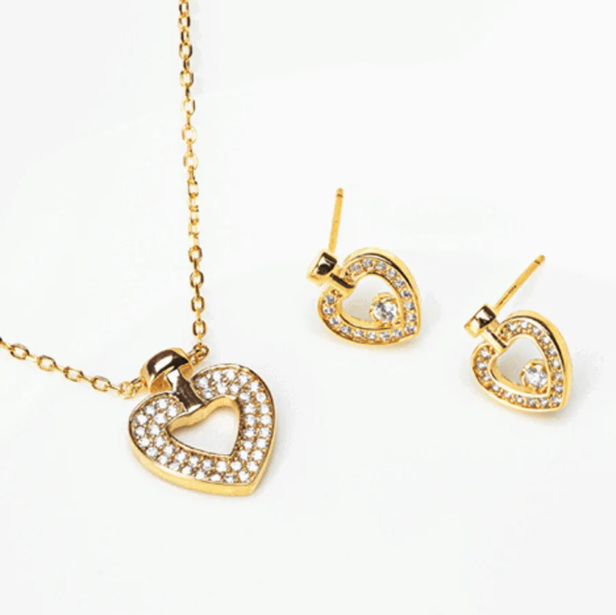 Crystal Heart Necklace — view 1